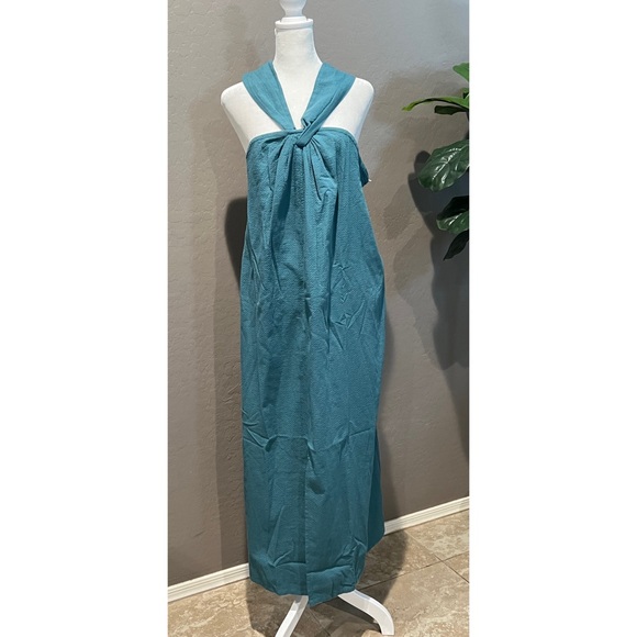 Faherty $198 Bay Twist Seersucker Midi Dress Size X-Large - Picture 4 of 11